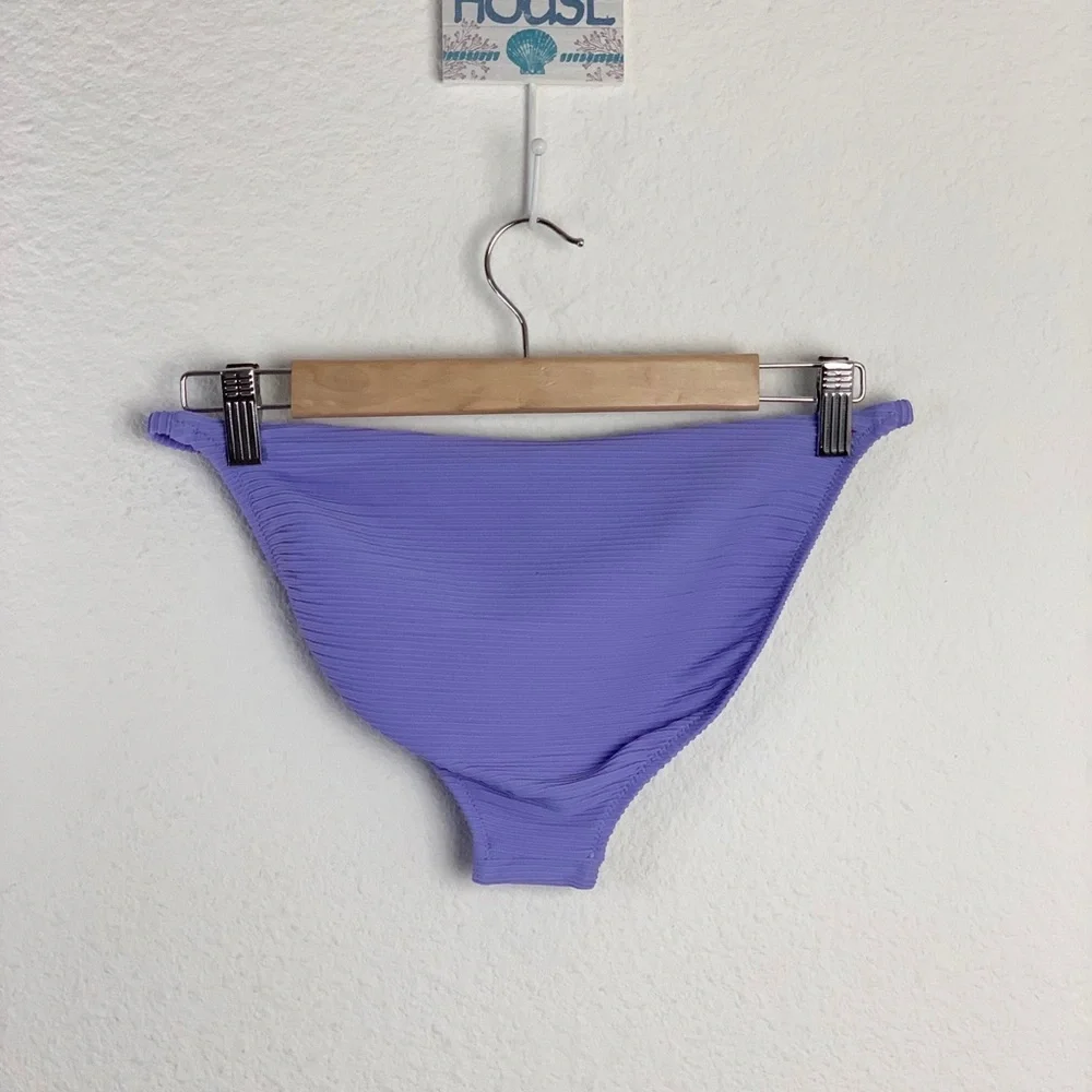 Red Carter Lilac Ribbed Hipster Bikini Bottoms Sz L/10